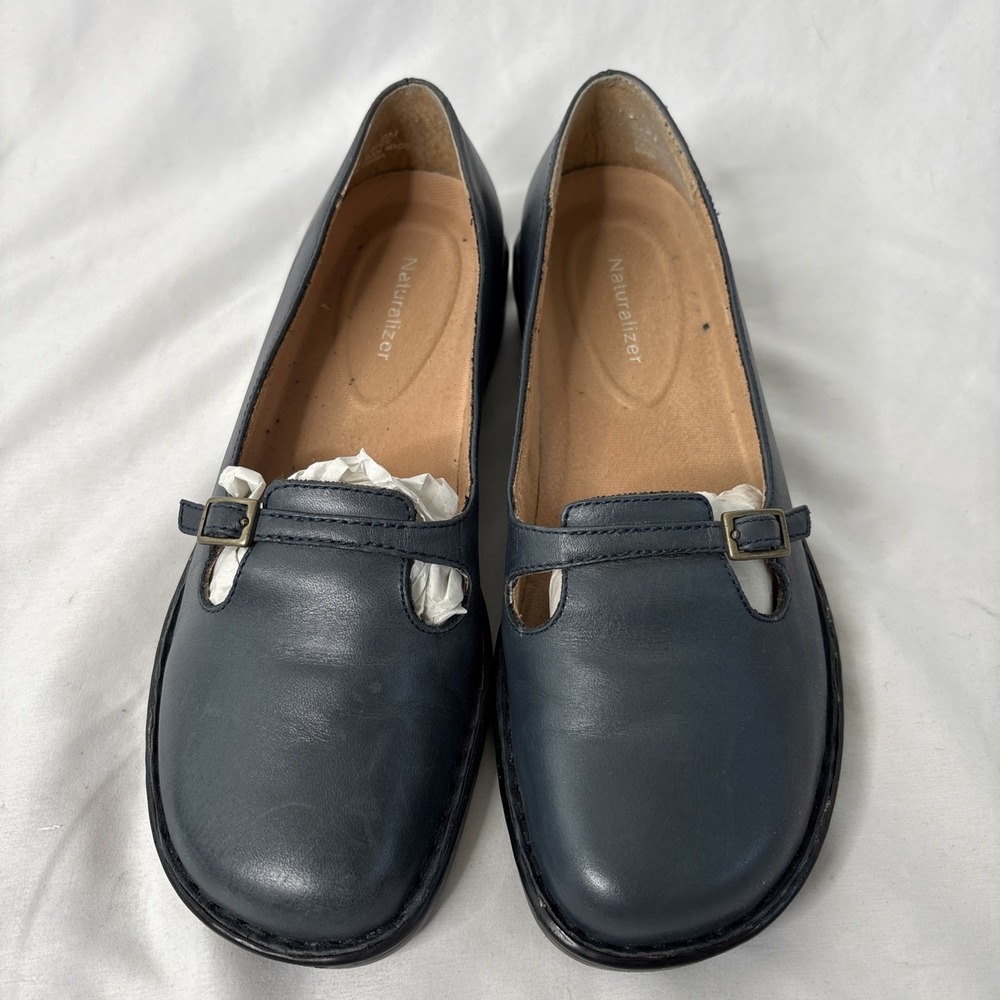 Naturalizer Celeste Women's 8 Blue Leather‎ 186NA38 Comfort Shoes - Picture 4 of 11